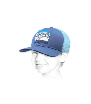 trucker enfant Patagonia bleu Kids Trucker Line Logo Ridge dolomite  blue